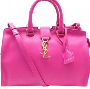 Yves Saint Laurent cabas pink leather bag
